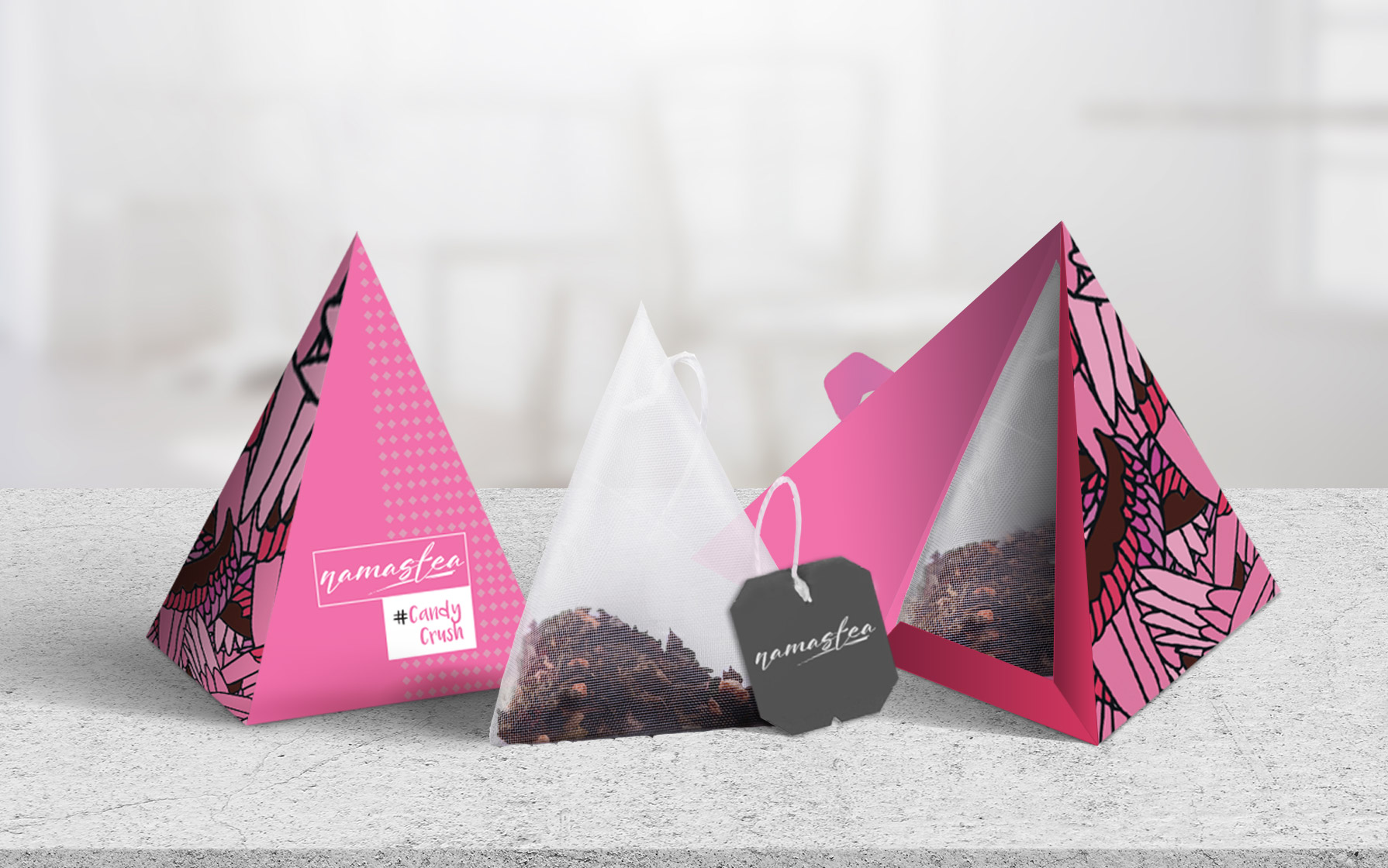 triangular tea packaging design